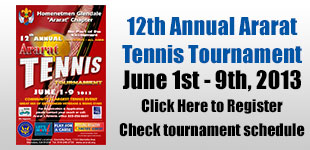 Homenetmen Glendale Ararat Chapter’s 12th Annual Tennis Tournament
